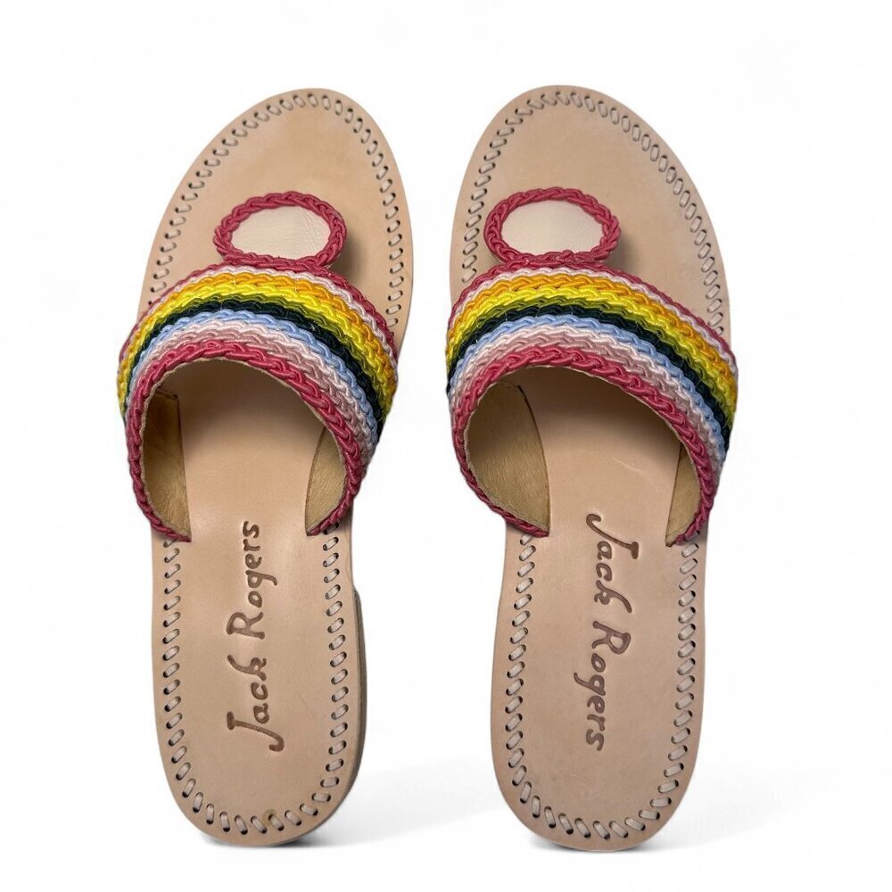 JACK ROGERS Jacks Multi-Color Fuschia Rope Sandal - 7.5 NEW IN BOX - Picture 7 of 12